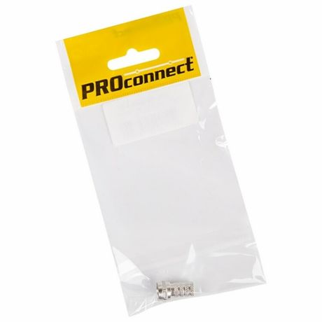 Разъем антенный на кабель, штекер F для кабеля RG-6, (1шт.) (пакет) PROconnect | 05-4003-4-7 MEET