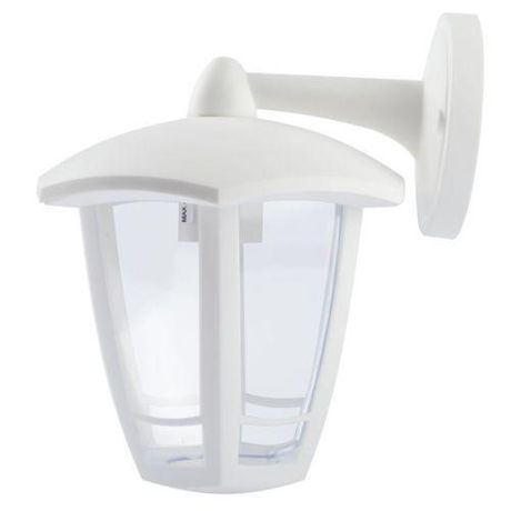 Светильник садово-парковый ДБУ 07-8-006 Дели 3 белый 6 гранный настенный IP44 светодиодный 8Вт 3000K | Б0064238 ЭРА