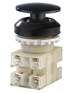 Выключатель кнопочный ВК30-10-22130-54 черный 2но+2нз без фиксац кнопка гриб - ET055279 Электротехник