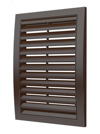 Решетка вентиляционная вытяжная наружная, из ASA пластика 180х250, цвет Коричневый - 1825РРН кор ЭРА 18837