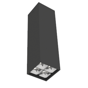 Светодиодный светильник DL-Box Reflect Multi 2x2 накладной 10 Вт 3000 К 80х80х300 мм RAL9005 черный муар DALI | V1-R0-90255-20D17-2001030 VARTON VARTA