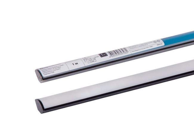 Алюминиевый профиль угловой черный 1616 (1 м), матовый рассеиватель, 2 заглушки, крепежа | SQ0331-049 TDM SQ0331-0494