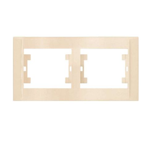 Рамка 2-м горизонт. крем Makel 42010702
