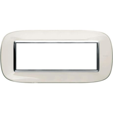 Рамка 6мод. Axolute овальная прозр. бел. карамель Leg BTC HB4806DB Legrand