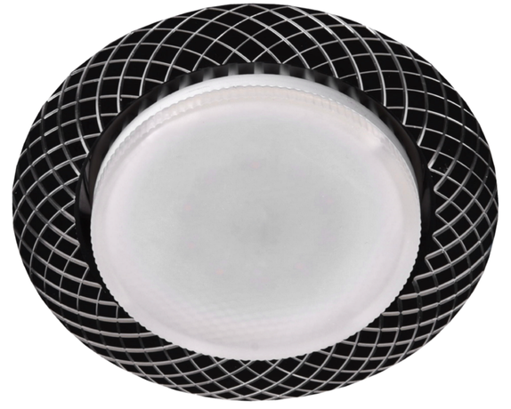 Светильник встраиваемый точечный под лампу GX53 KL 76 AL/BK /1 Gx53,220V, 13W, черный (50/1000) | Б0049007 ЭРА