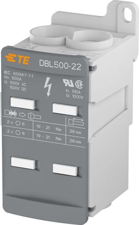 Блок DBL500-22 распределительный, ввод макс. 2x95 кв.мм., вывод кв.мм. - 1SNL850001R0000 Тайко Электро (ОУЭО)