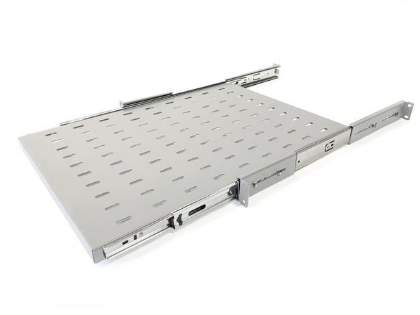 Полка выдвижная с 19дюйм креплением глубина 600мм нагрузка до 20кг для шкафов TTB глубиной 800-1200мм (RAL 7035) TSS3-600-RAL7035 сер. Hyperline 451908