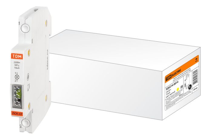 Лампа сигнальная компактная ЛСК-47 желтая (LED) AC/DC | SQ0214-0014 TDM
