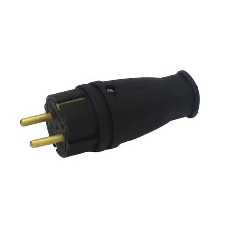 Вилка электрич. прямая В16-001 16А с заземл. каучук Витебск 0305-00080 Свет (Витебск)