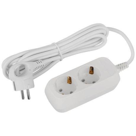 Удлинитель электрический ЭРА UDL-16-230-E Greenline 2 розетки с заземлением 3м ПВС 3x1мм2 | Б0065065