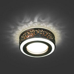 Светильник светодиодный Backlight 3Вт 3000К GU5.3 кругл. бронз./бел. GAUSS BL093