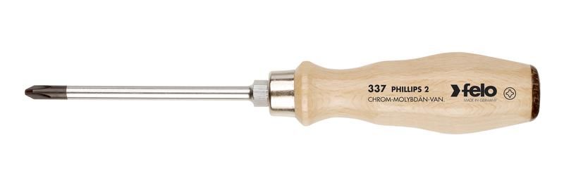 Отвертка с деревянной рукояткой ударная PH 2Х100 | 33720390 Felo