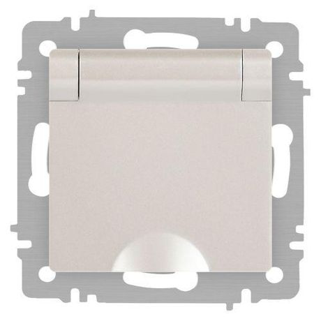 Розетка однофазная скрытого монтажа, в рамку с заземлением без шторок перламутр крышкой 16А 250В IP20 винтовые зажимы 6-203-06 Intro Accent - Б0063429 ЭРА