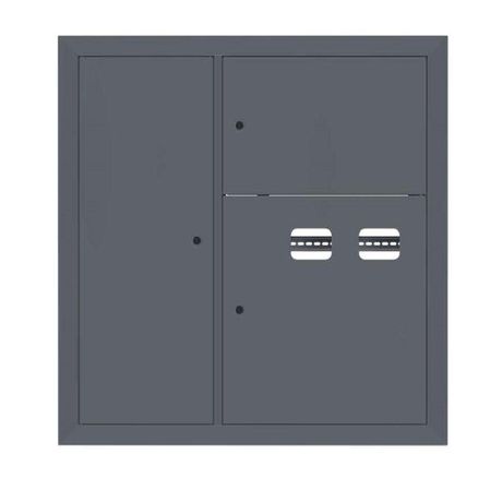 Щит этажный 2 кв. слаботочка слева RAL7024 (1000х950х150) EKF PROxima - mb29-v-2z-ral7024