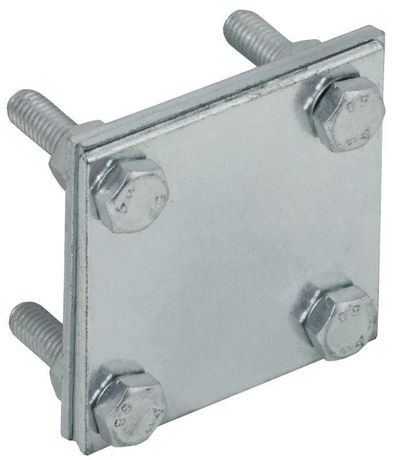 Зажим крестообразный с разделителем полоса-полоса 40мм оцинкованная сталь HDZ IEK - ZCC68-14-1-40