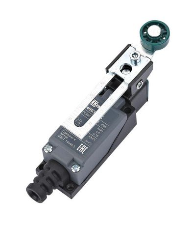 Выключатель концевой 1НО1НЗ ролик. рычаг регулир. длины из термопласта метал. DEKraft 34003DEK APC