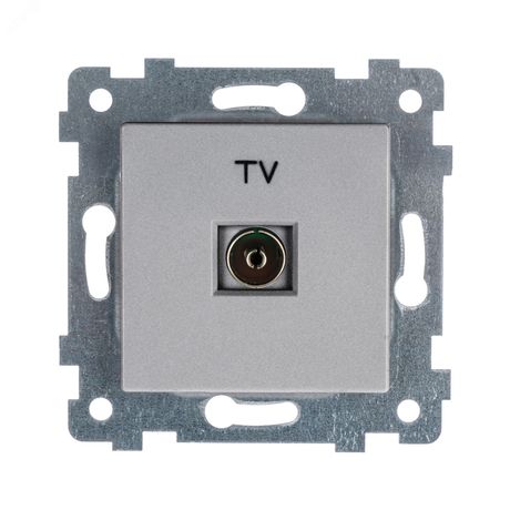 Механизм розетки ТВ 1-м СП Аксиома IP 20 РТВ1-460 алюм. Кунцево 121017