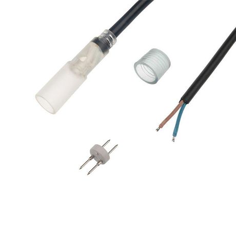 Коннектор с проводом для двухжильного дюралайта d13мм (коннектор иголкой заглушка) Neon-Night 124-018