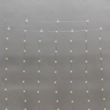 Гирлянда светодиодная "Роса "Светодиодный дождь" 3х3м LED тепл. бел. 12Вт IP20 USB+пульт управления с крючками для крепления Neon-Night 315-886