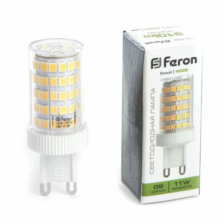 Лампа светодиодная LED 11вт 230в G9 белый капсульная - LB-435 FERON 38150