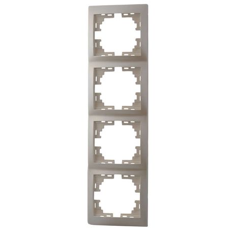 Рамка 4-м Mira вертикал. жемчуж./бел. перламутр. LEZARD 701-3000-154