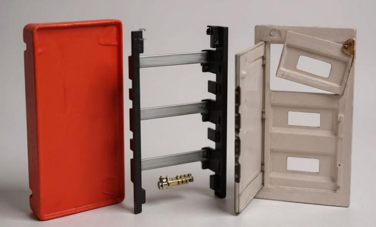 Корпус щита распределительного для модульного оборудования 24M(12x2) встраевамый прозр. затемненная дверца черн. Cetinkaya Pano CP10924B