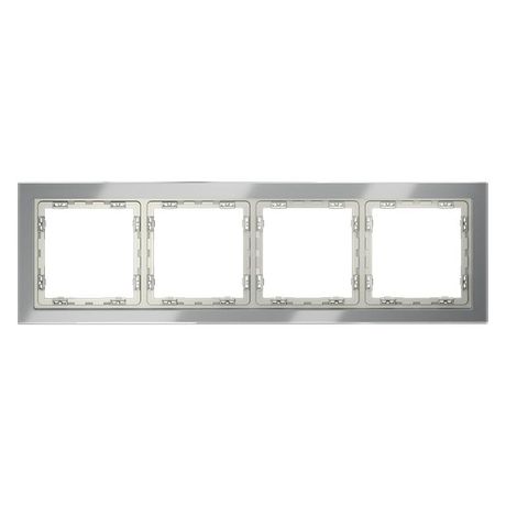 Рамка 4-м S70 стеклян. сталь Voltum VLS110405 Voltum арт. VLS110405