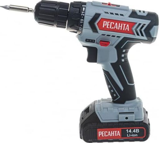 Дрель-шуруповерт аккумуляторная ДА-14-2Л | 75/14/3 РЕСАНТА Huter