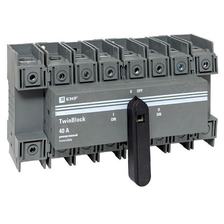 Рубильник 40A 4P реверсивный c рукояткой для прямой установки TwinBlock | tb-s-40-4p-rev EKF