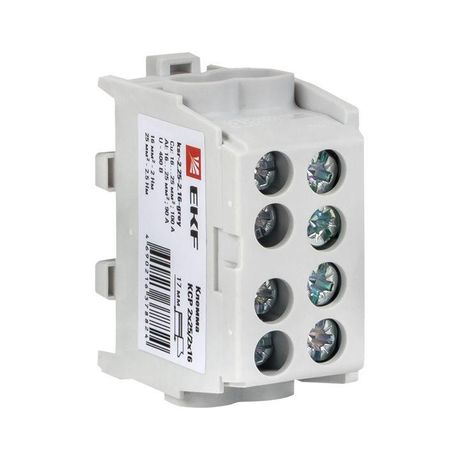 Клемма распределительная КСР с двойным винтом 2x25/2x16 серая EKF PROxima - ksr-2.25-2.16-grey