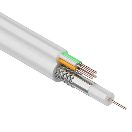 Кабель ККСВ-В+4х0,5 мм (бухта 100 м) белый | 01-4021 REXANT MEET