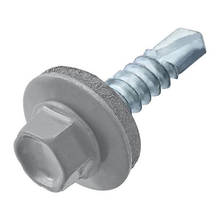 Саморез кровельный 4.8х28(29) RAL 7004 сигнальный сер. (европодвес) (уп.20шт) СТРОЙМЕТИЗ 2170011