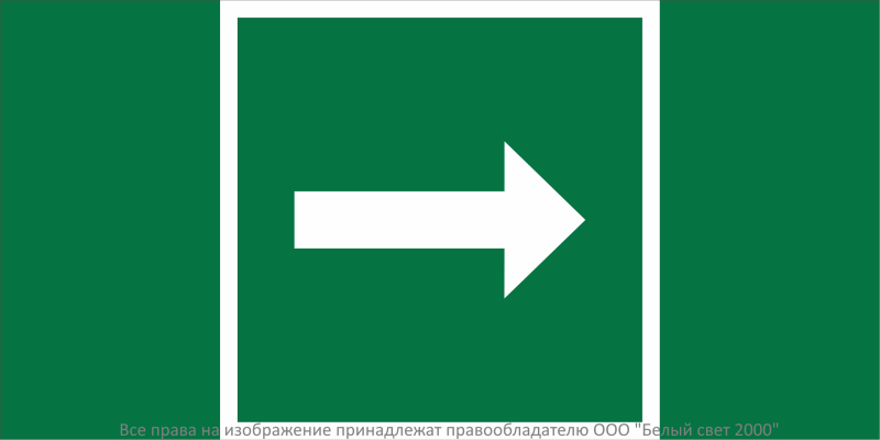 Знак безопасности BL-2010B.C01''Направление движения к защитным сооружениям'' - a31659 BS