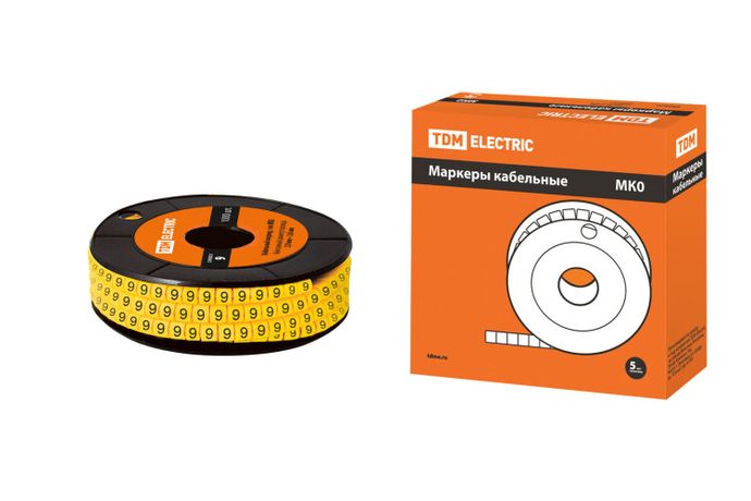 Маркер МК0 - 1,5мм символ "9" 1000шт/ролл | SQ0511-0010 TDM