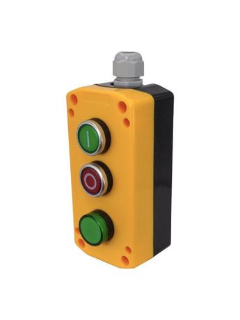 Пост управления ПКУ-22-33V1M-65У1 1 цилиндр "I" НО зел.; "O" НЗ красн.; лампа зел. 220В AC IP65 Электротехник ET526988