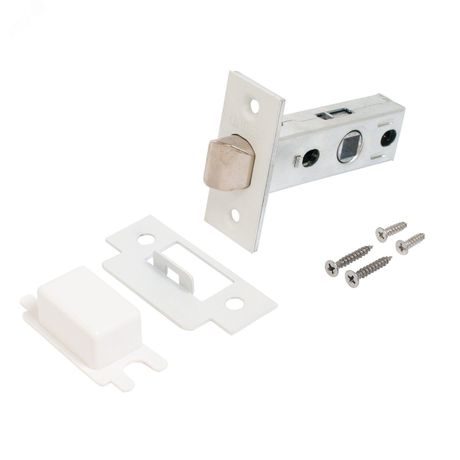 Защёлка АЛЛЮР АРТ L45-8 W матовый белый торц.планка 25мм б/ручек - 14551 ПТК