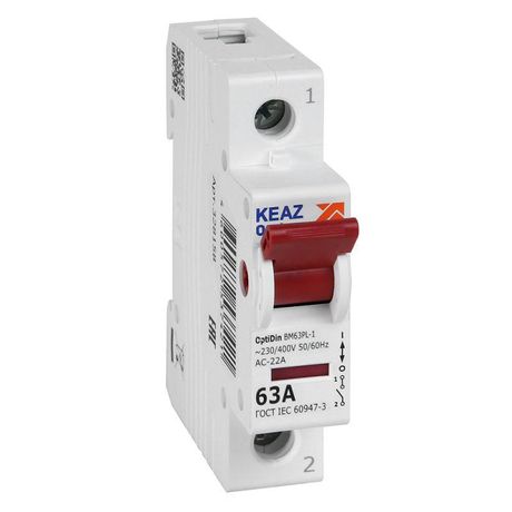 Выключатель нагрузки модульный OptiDin BM63PL-163-УХЛ3 (BM63PL) | 328158 КЭАЗ