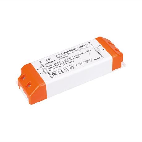 Блок питания ARV-SP-24075-PFC-TRIAC (24V, 3.1A, 75W) (Arlight, IP20 Пластик, 5 лет) - 026406(2)