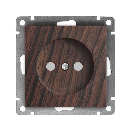 Розетка одноместная UNIVersal серия Афина б/з, з/ш, с/у, 16А, 220В, венге (еврослот), механизм - A0047-V Союз