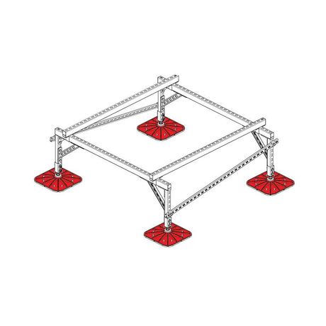 Конструкция опорная для установки оборудования TECHNORAPTOR FOOT 1500х1500 тип 2 KM-TR-F-SSEI-1500-1500-2 КМ TR0026 КМ-Профиль
