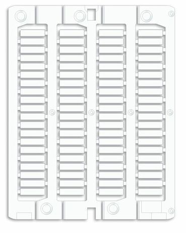 Маркировка для провода, жесткая, трубочек. 4х15мм. Белая (80 шт на 1 листе) - NUT15 ДКС