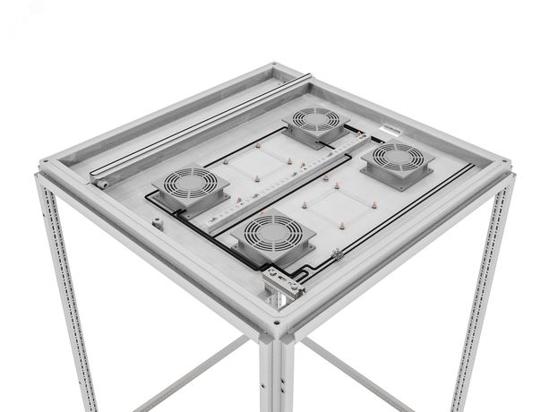 Панель вентиляторная двухсекционная RS52 80.80 (4 вентилятора, терморегулятор) - UR7712408080 Узола