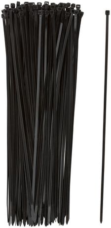 Хомуты нейлоновые для проводов, черные 100 шт., 4,8х400 мм - 60358 РОС