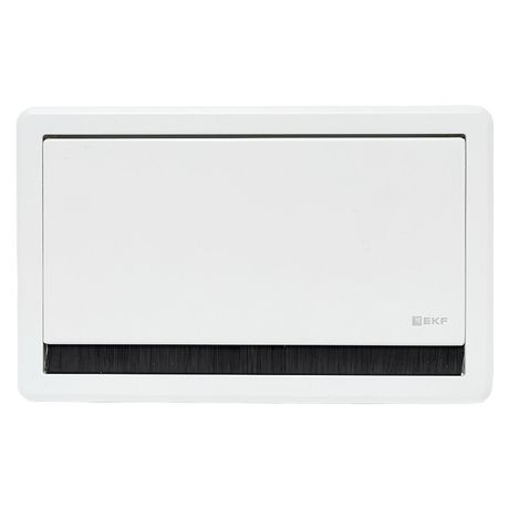 Встраиваемый настольный розеточный блок выдвижной, 8 модулей, белый, C-Line белый | cl-vnbv-8-w EKF