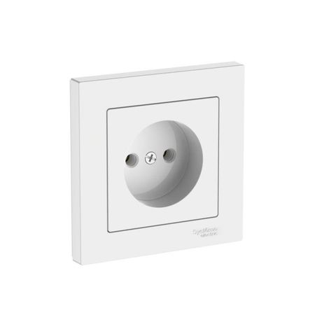 Розетка AtlasDesign 16А без заземл. быстрозажим. клем. в сборе бел. SE ATN000140S APC