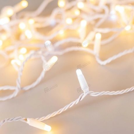 Светодиодная гирлянда ARD-STRING-CLASSIC-10000-WHITE-100LED-MILK-FLASH Warm (230V, 7W) (Ardecoled, IP65) | 031205 Arlight