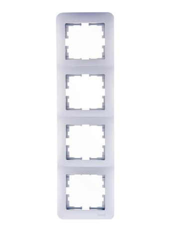 Рамка 4-м Karina Life вертикал. матов. серебр. LEZARD 708-4300-154