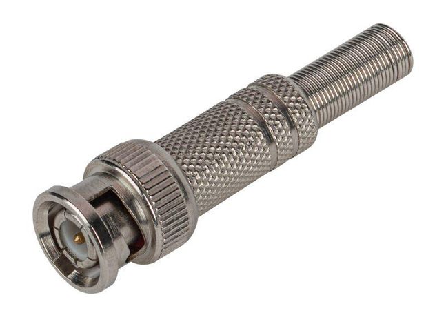 Разъем R-BNC01 штекер BNC под винт с пружиной металл | Б0048312 ЭРА