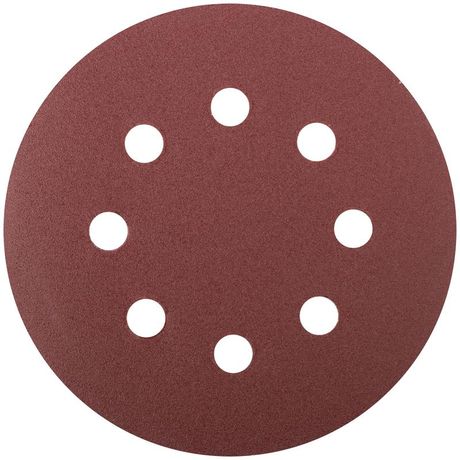 Круги шлифовальные с отверстиями (липучка), алюминий-оксидные, 125 мм, 5 шт Р 150 - 39667 РОС