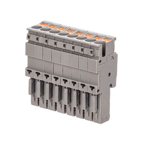 Штекер зажим push-in 8 точек подключения 2.5кв.мм сер. DKC VPR-P-2.5-8 ДКС